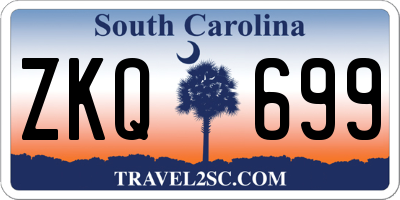 SC license plate ZKQ699