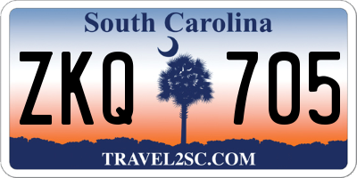 SC license plate ZKQ705