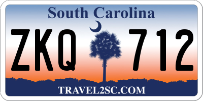 SC license plate ZKQ712