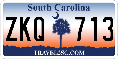 SC license plate ZKQ713