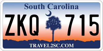 SC license plate ZKQ715