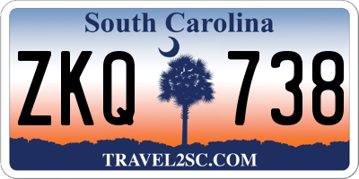 SC license plate ZKQ738