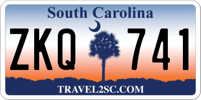 SC license plate ZKQ741