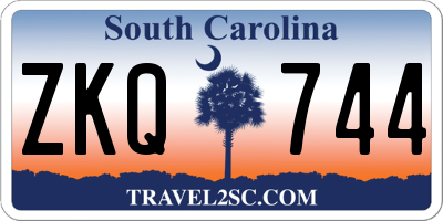 SC license plate ZKQ744