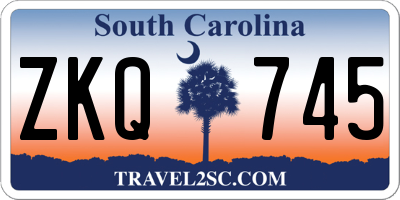 SC license plate ZKQ745
