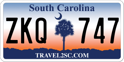 SC license plate ZKQ747