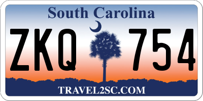 SC license plate ZKQ754