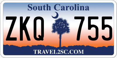 SC license plate ZKQ755