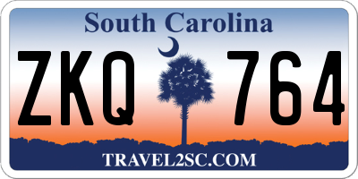 SC license plate ZKQ764
