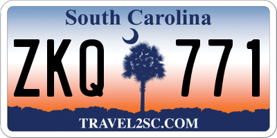 SC license plate ZKQ771