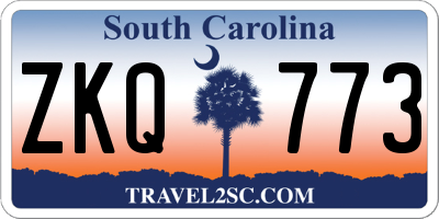 SC license plate ZKQ773