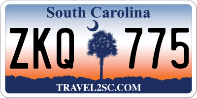 SC license plate ZKQ775