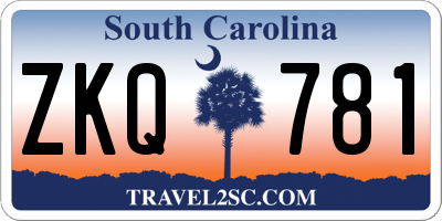 SC license plate ZKQ781