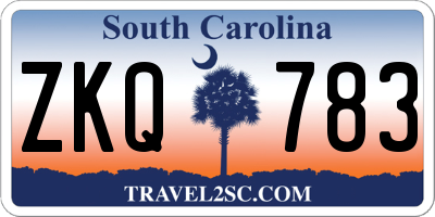 SC license plate ZKQ783