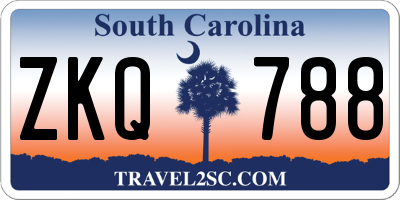 SC license plate ZKQ788