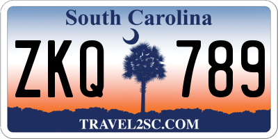 SC license plate ZKQ789