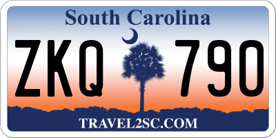 SC license plate ZKQ790