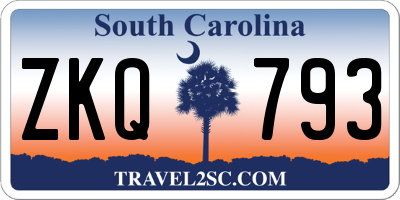 SC license plate ZKQ793