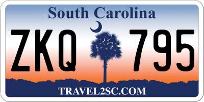 SC license plate ZKQ795