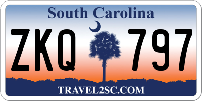 SC license plate ZKQ797