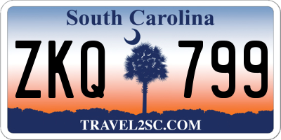 SC license plate ZKQ799