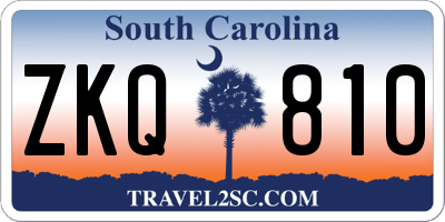 SC license plate ZKQ810