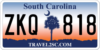 SC license plate ZKQ818