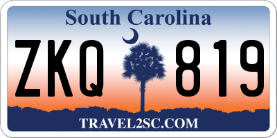 SC license plate ZKQ819