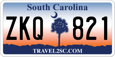 SC license plate ZKQ821