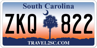 SC license plate ZKQ822