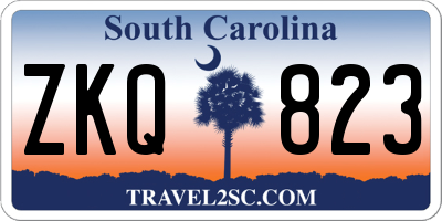 SC license plate ZKQ823
