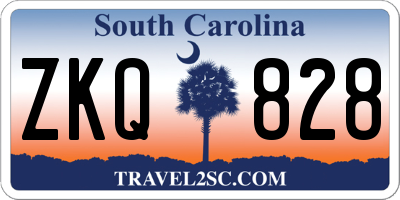 SC license plate ZKQ828