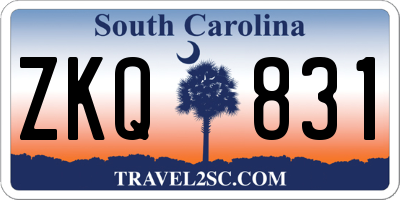 SC license plate ZKQ831