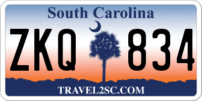 SC license plate ZKQ834