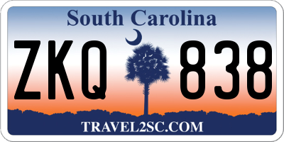 SC license plate ZKQ838