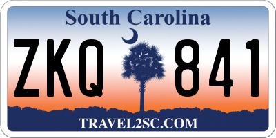 SC license plate ZKQ841