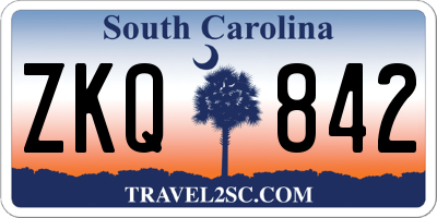 SC license plate ZKQ842