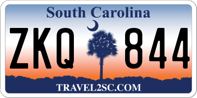SC license plate ZKQ844