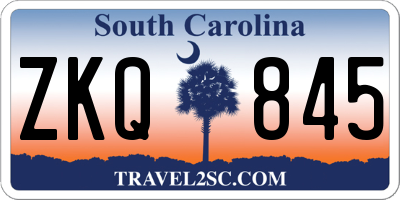 SC license plate ZKQ845