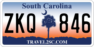 SC license plate ZKQ846