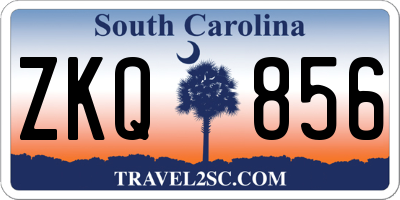 SC license plate ZKQ856