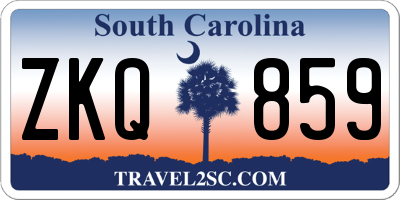 SC license plate ZKQ859