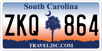 SC license plate ZKQ864