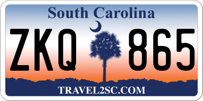 SC license plate ZKQ865