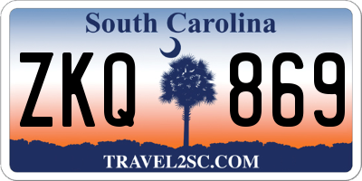 SC license plate ZKQ869