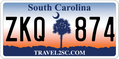 SC license plate ZKQ874