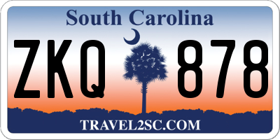 SC license plate ZKQ878