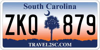 SC license plate ZKQ879