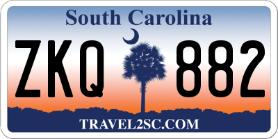 SC license plate ZKQ882