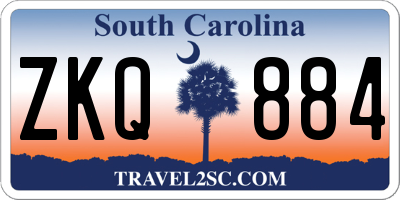 SC license plate ZKQ884